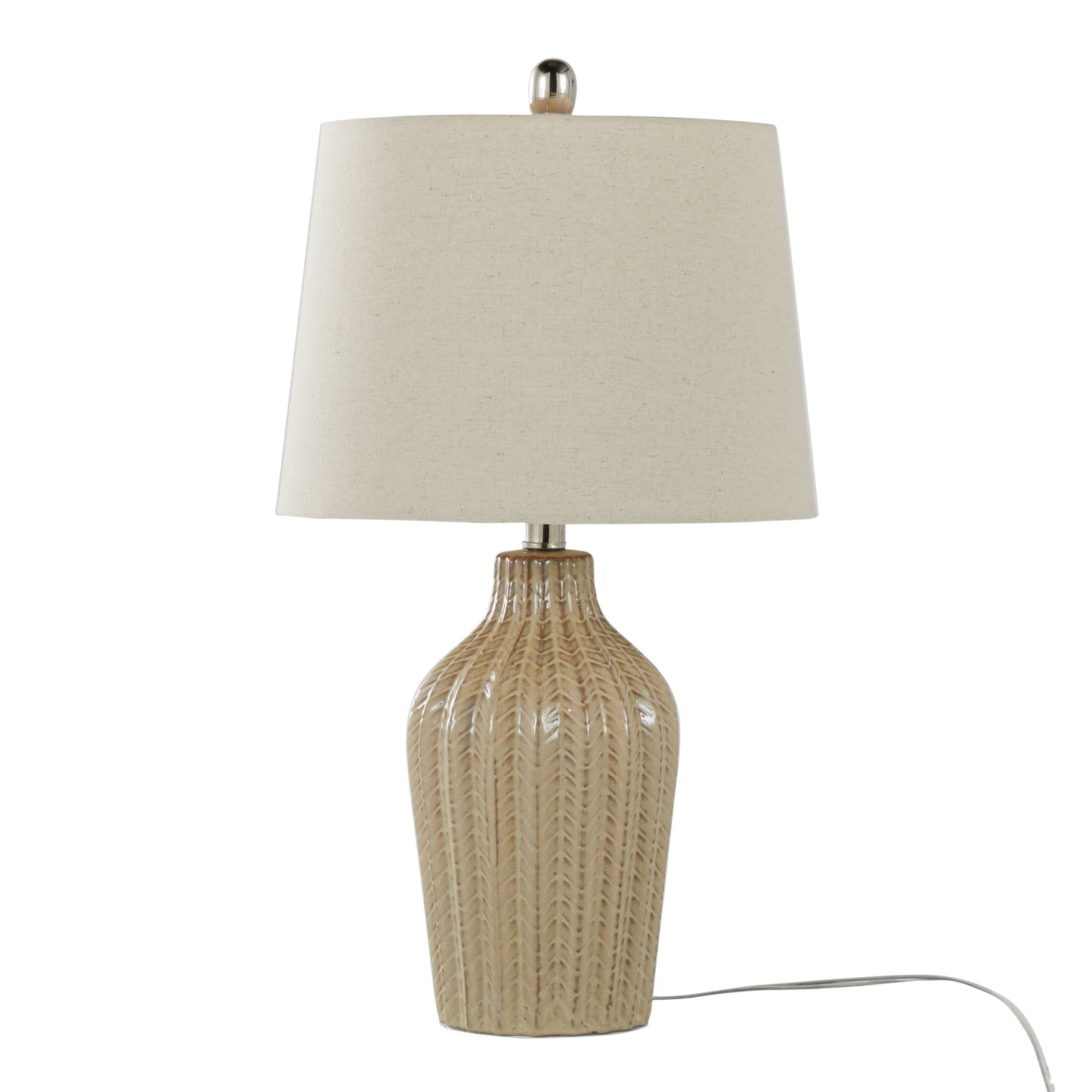 Rockwell - Contemporary Table Lamp (Set of 2) - Cuban Sand / Polished Nickel / Natural