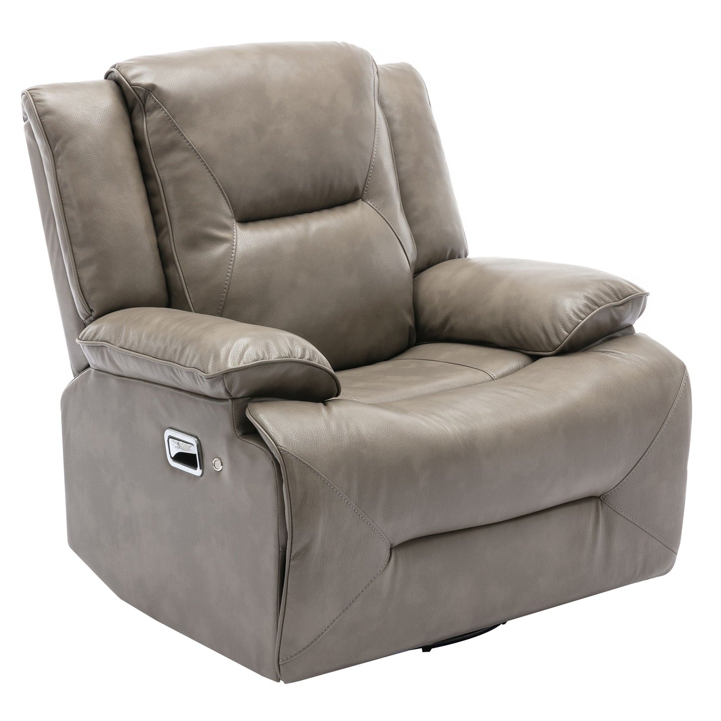 360ÔøΩÔøΩ Swivel And Rocking Home Theater Recliner Manual Recliner Chair With A Led Light Strip For Living Room - Gray