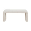 Modern Boucle Waterfall Bench - Cream