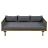 Claremont - 3 Seater Daybed With Slat Paneling And Water Resistant Cushions - Gray