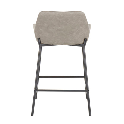 Daniella - Industrial Counter Stool (Set of 2) - Black / Gray