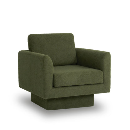 360ÔøΩÔøΩÔøΩÔøΩÔøΩÔøΩÔøΩÔøΩÔøΩÔøΩÔøΩÔøΩÔøΩÔøΩÔøΩ Modern Swivel Accent Chair Round Armchair, Thick Padded Single Lounge Sofa Upholstered Comfy - Green