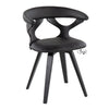 Gardenia - Contemporary Dining / Chair With Swivel - Black