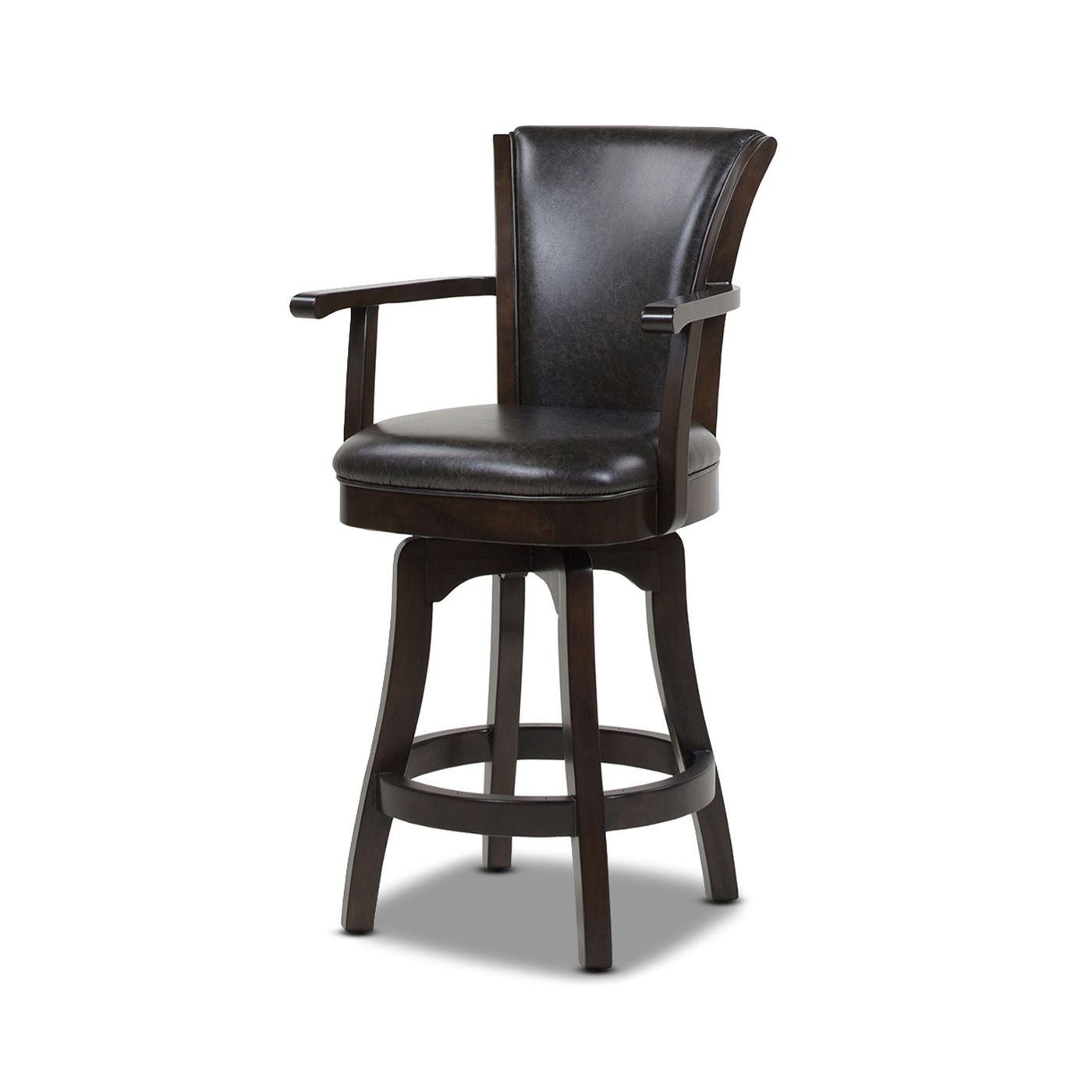 Williams - Swivel Counter Height Bar Stool - Vintage Black Brown