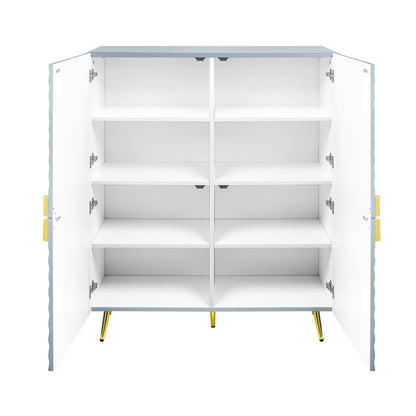 Gaines - High Gloss Accent Cabinet - Gray
