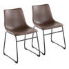 Duke - Industrial Side Chair (Set of 2) - Black / Espresso