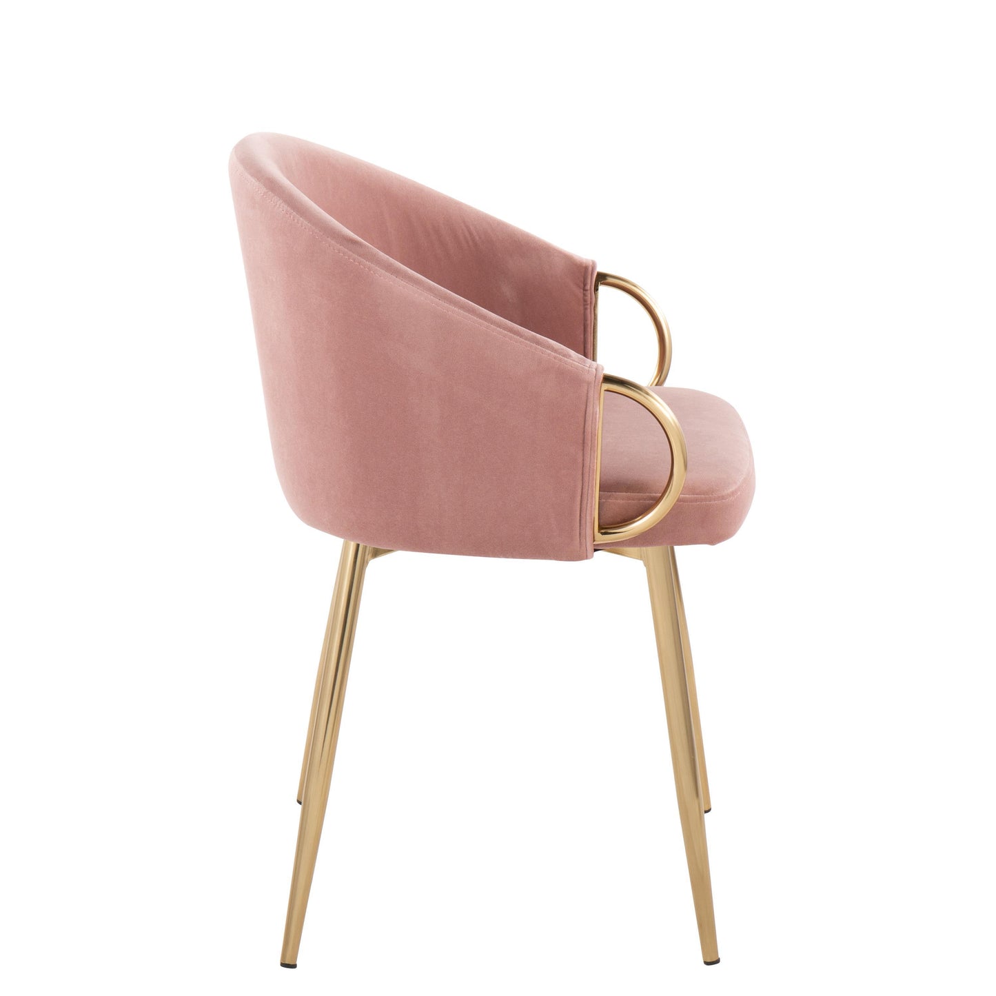 Claire - Contemporary / Glam Chair (Set of 2) - Gold / Blush