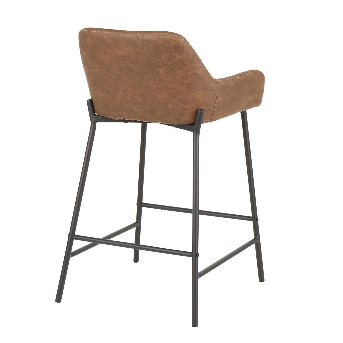 Daniella - Industrial Counter Stool (Set of 2) - Black / Espresso