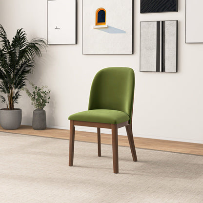 Kaitlyn - Dining Chair (Set of 2) - Brown / Light Green / Olive Green