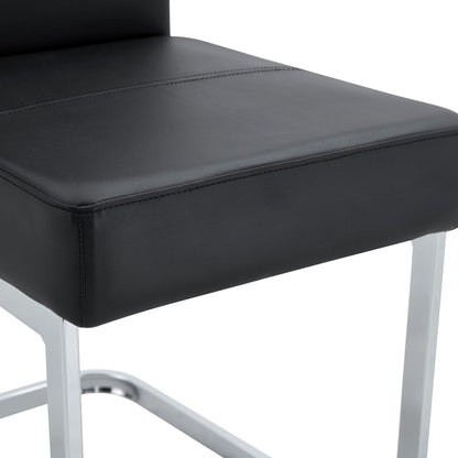 (Set of 4) Thickened Dining Chairs With Built In Spring Packages And Ergonomic Design Perfectly Blending Comfort And Elegance - Black