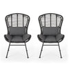Calypso - Outdoor Chair With Water Resistance Cushion And Iron Frame - Gray