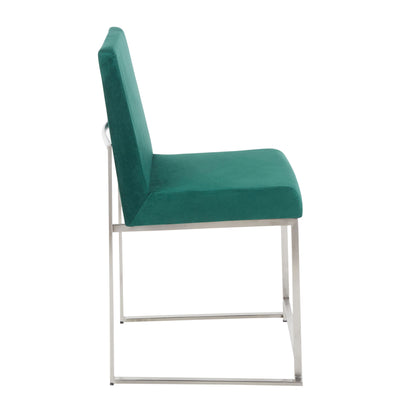 Fuji - Contemporary High Back Dining Chair (Set of 2) - Green