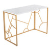 Constellation - Contemporary Desk - Gold / White