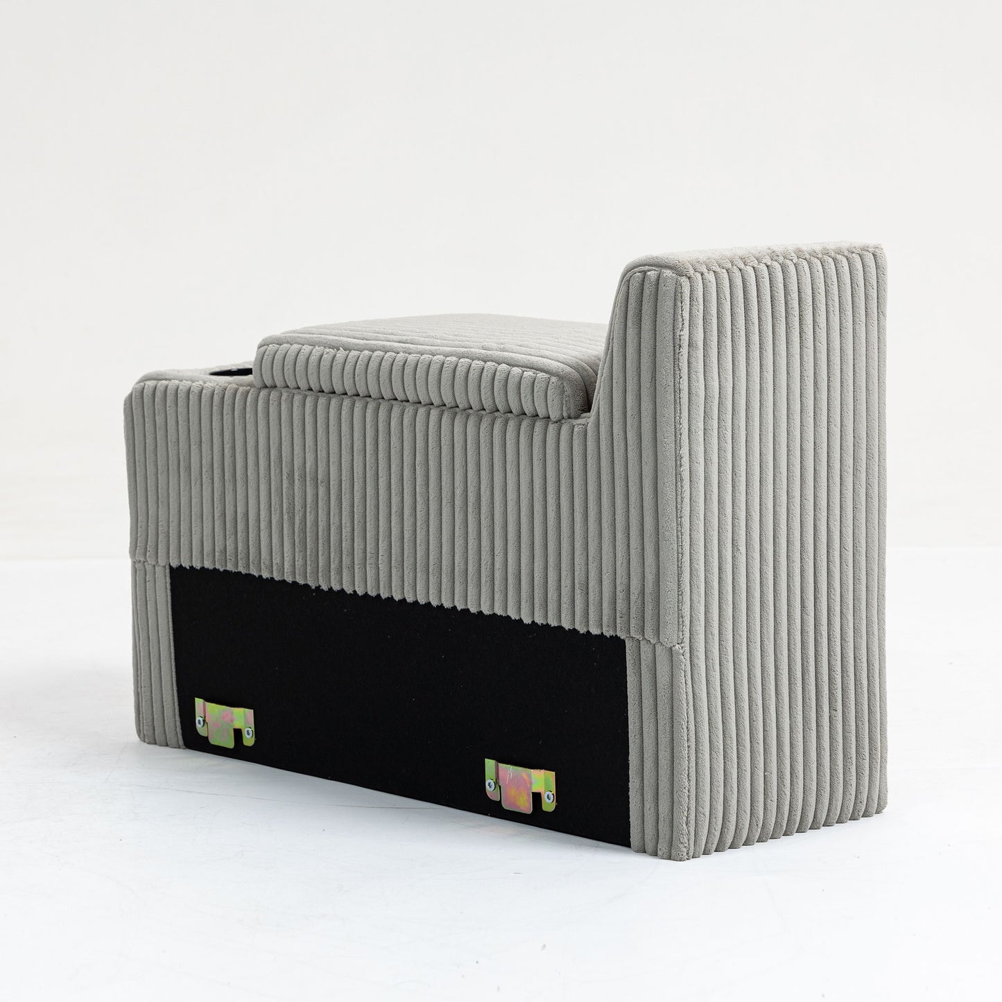 Modular Sofa Coffee Table Module With Storage Function, Cupholders, USB Ports For Living Room Apartment - Gray