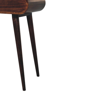 Mini Dressing Table With Foldable Mirror - Walnut