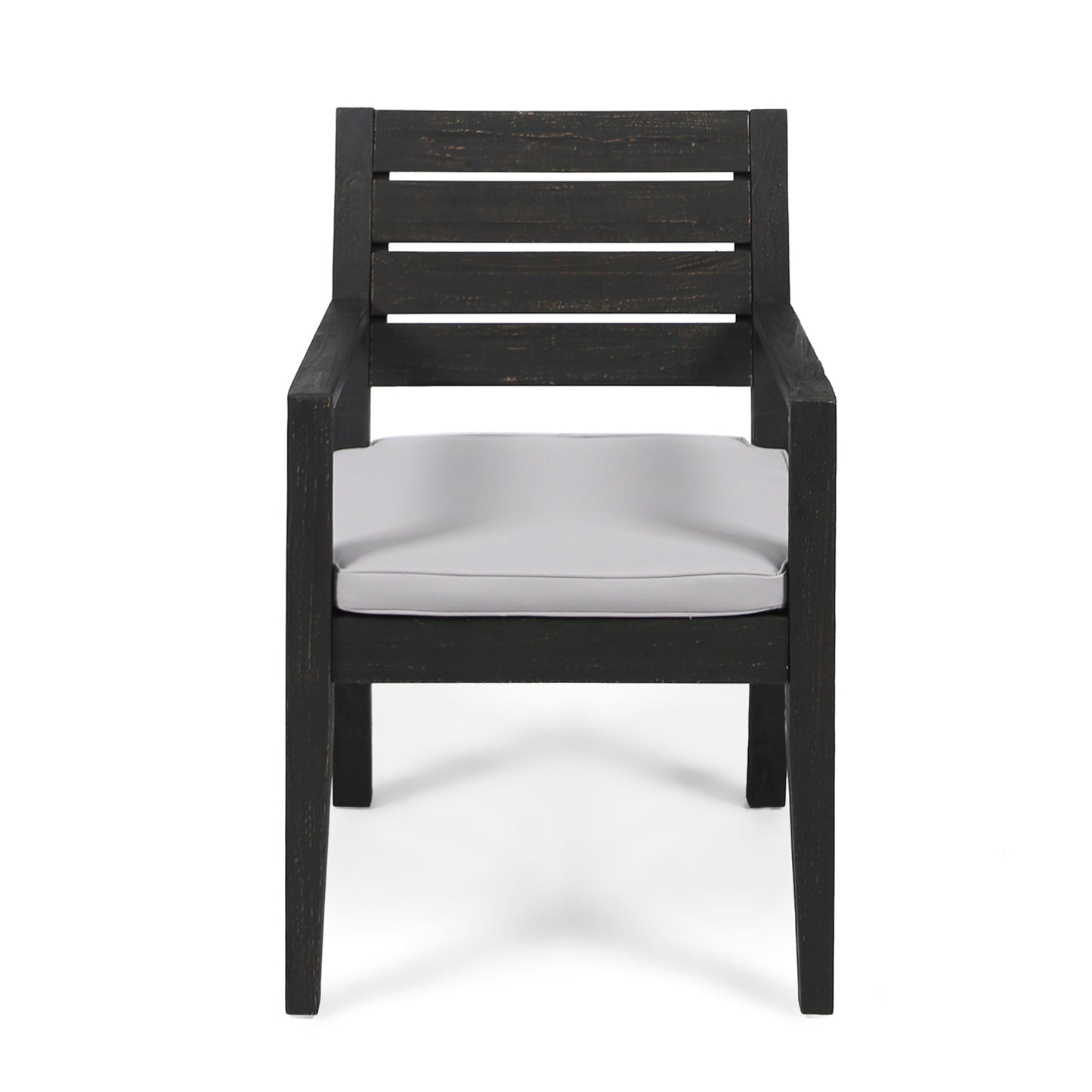 Outdoor Dining Chair (Set of 2) - Dark Gray / Light Gray - Dark Gray