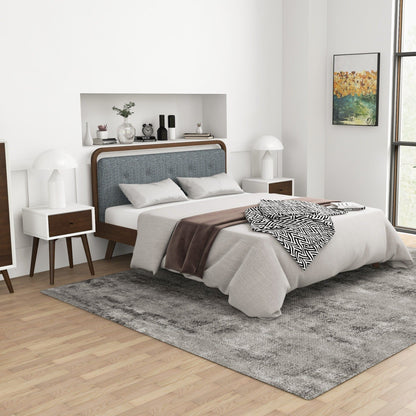 Avery - Night Stand 1 Drawer - Dark Brown / White
