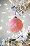 Christmas Ball Ornaments, Glass Decorative Hanging Ball Christmas Tree Ornaments For Holiday Party Decorations (Set of 4) - Red