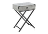 Accent Side Table, Storage Drawer, Contemporary Convenient Design - Gray