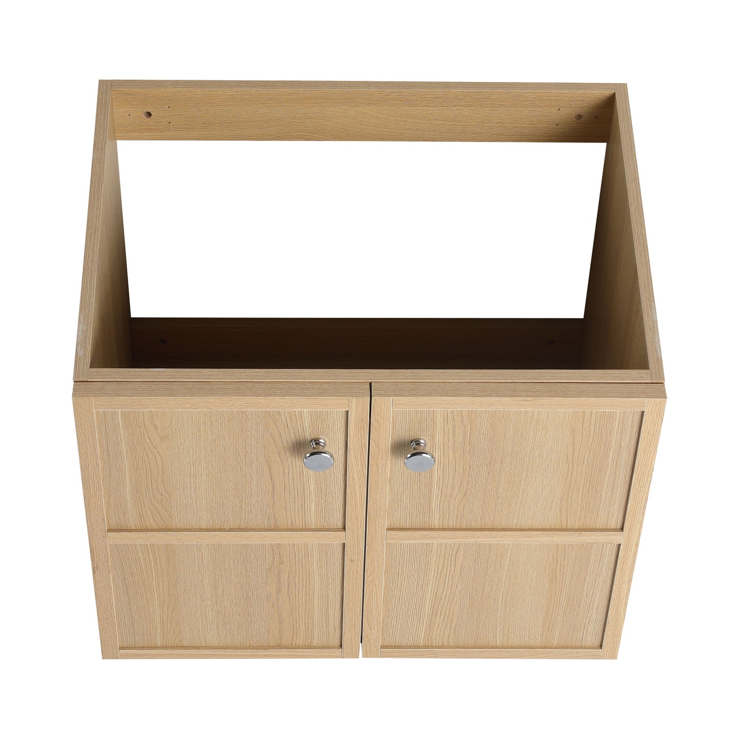 Modern Wall Mounted 24" Bathroom Vanity With 2 Soft Closing Doors, Excluding Sink - Oak