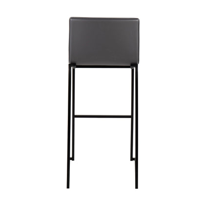 Mara - Contemporary Barstool (Set of 2) - Black / Gray