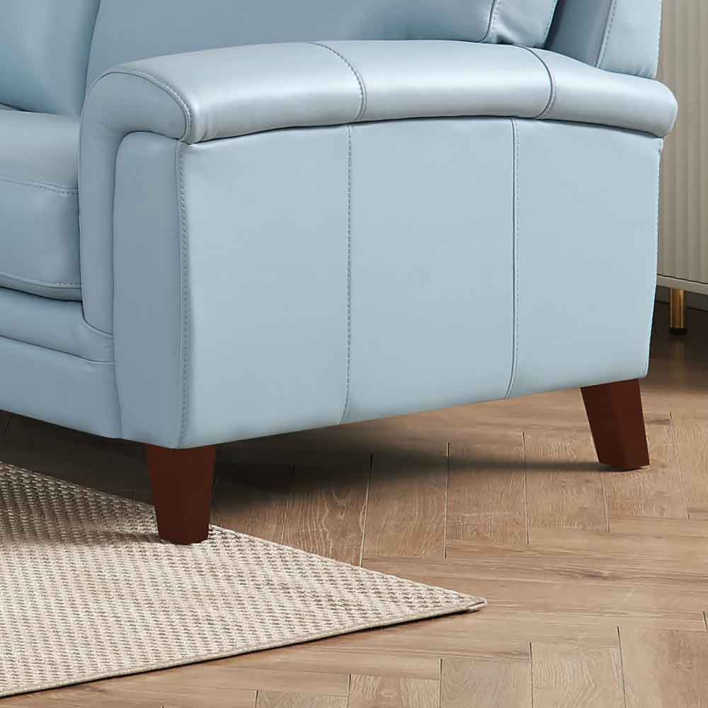 Westcott - Leather Loveseat - Blue
