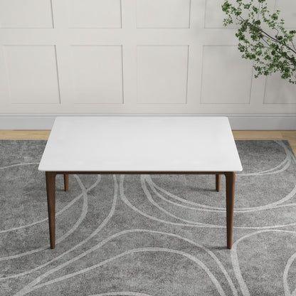 Lindsey - White Top Dining Table - Brown / White