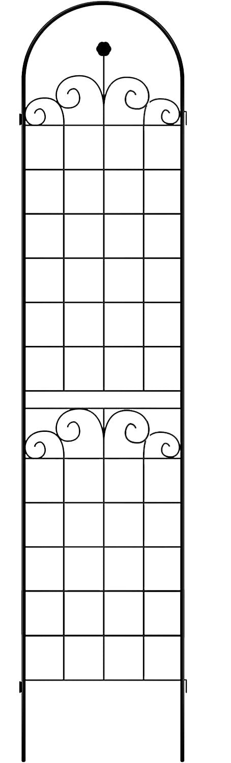 4 Pack Metal Garden Trellis For Climbing Plants Outdoor Rustproof Plant Support Rose Trellis Netting Trellis - Black