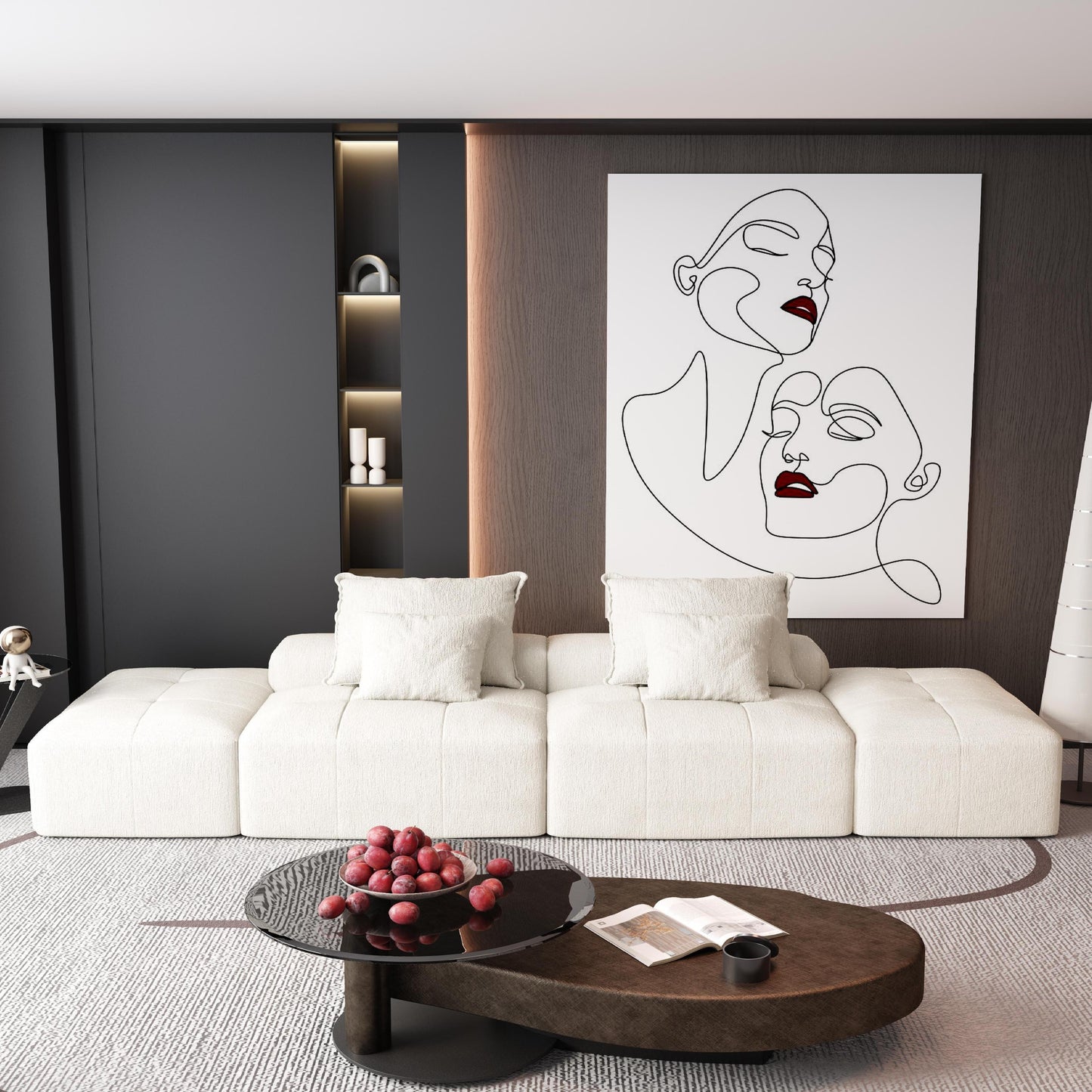 Modern Oversized Modular Sectional Sofa With 2 Ottoman And 2 Seat, Sparkling Chenille Fabric Soft Cushion Sofa With 4 Pillows, 4 Pieces Diy Combination Tufted Sofa, No Assembly Required - Beige