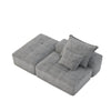 Modern Oversized Modular Sectional Sofa, Sparkling Chenille Soft Cushion Sofa With 2 Pillows, Diy Combination Tufted Sofa, No Assembly Required - Gray