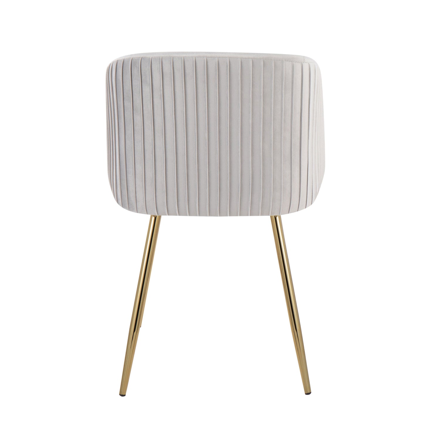 Fran - Pleated Contemporary Chair (Set of 2) - Gold / Silver