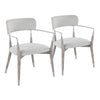 Savannah - Contemporary Chair (Set of 2) - Gray / Light Gray / Silver