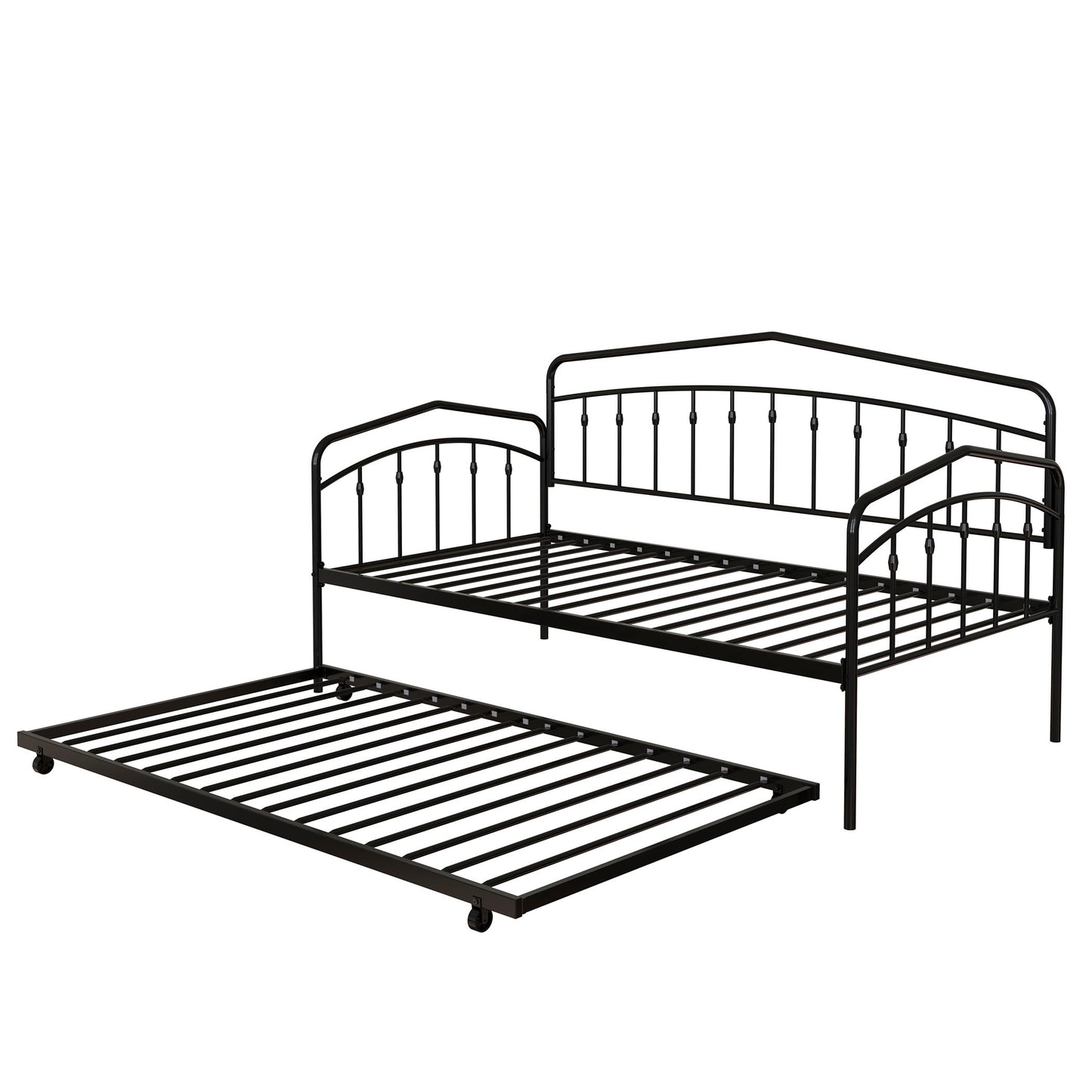 Fox - Twin Daybed With Twin Trundle - Black