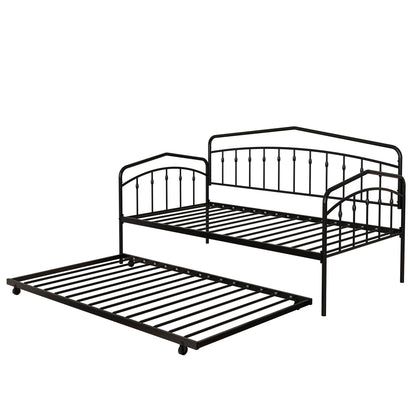 Fox - Twin Daybed With Twin Trundle - Black