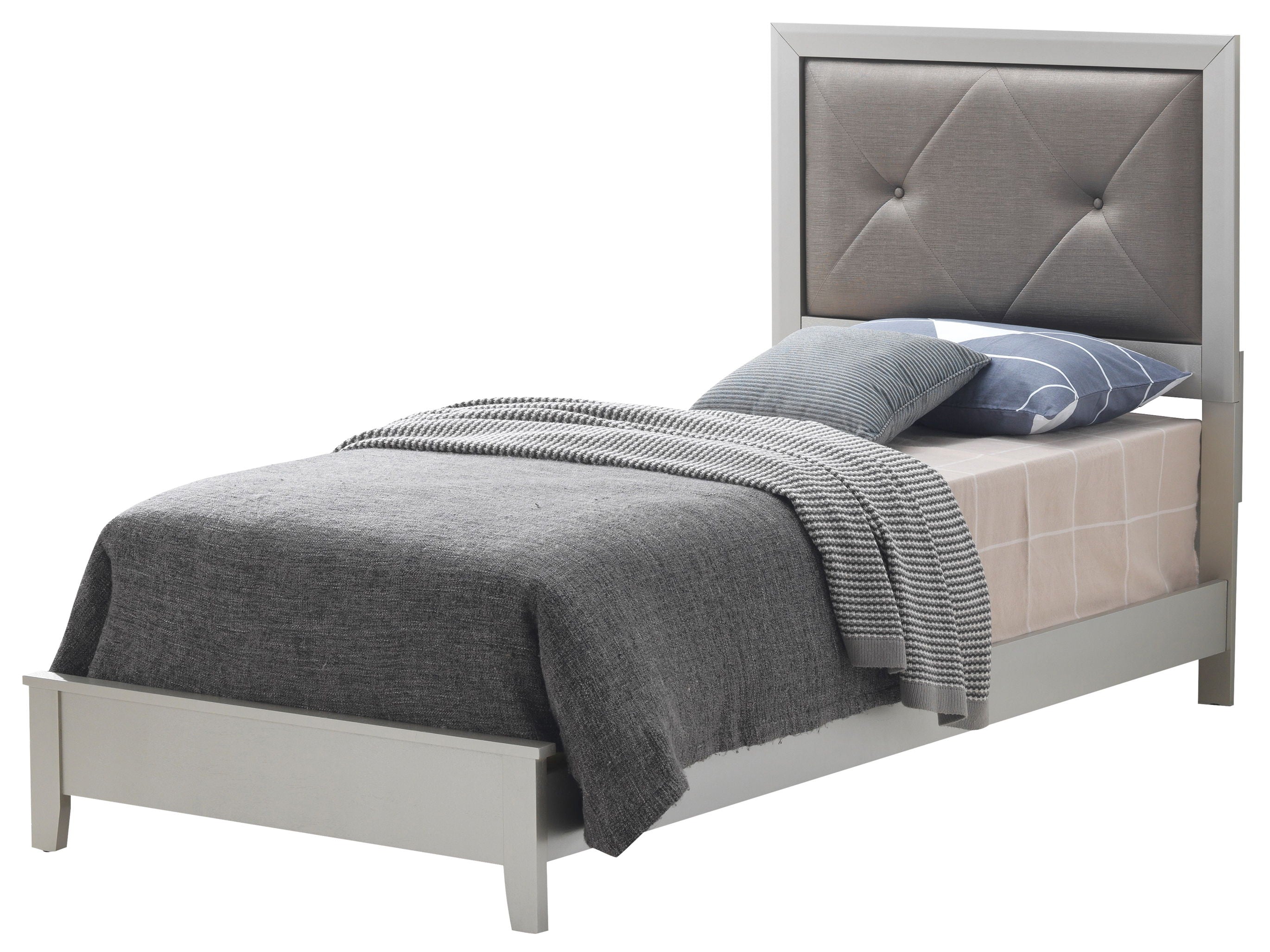 Primo - Twin Bed - Silver Champagne