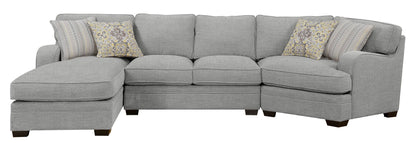Berza - Left Side Facing Chaise Sectional - Gray