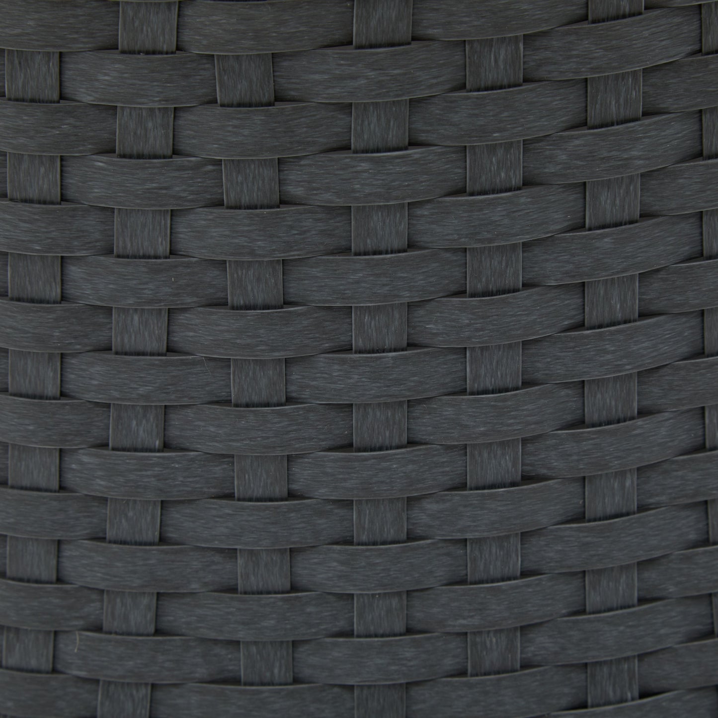 Modern Swivel Wicker Lounge Chair With Pe Rattan And Iron Frame, Round Design - Gray