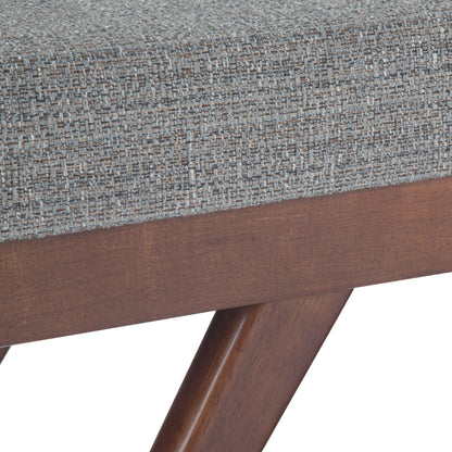 Chanelle - Mid Century Ottoman Bench - Pebble Gray