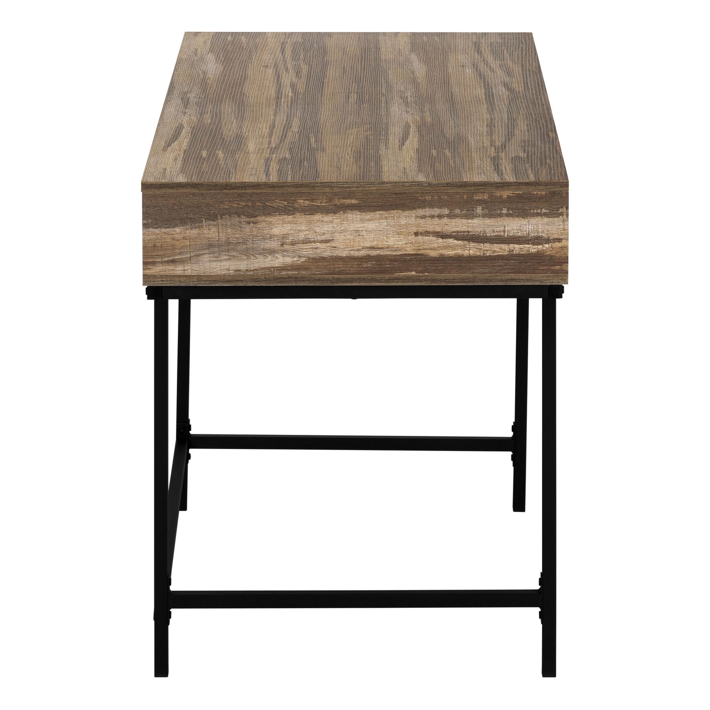 Computer Desk For Home Office, Laptop, Storage Drawers, Contemporary Versatile Placement - Brown