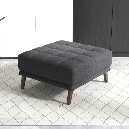 Addison - Square Upholstered Ottoman - Dark Gray