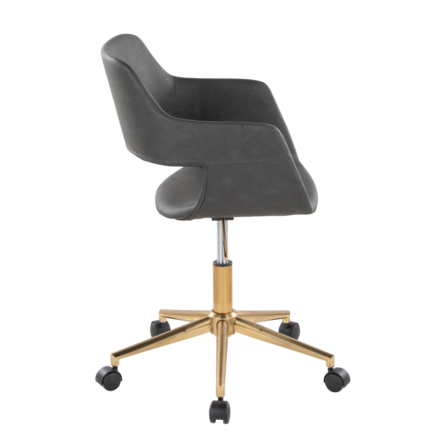 Margarite - Contemporary Task Chair - Gold / Gray