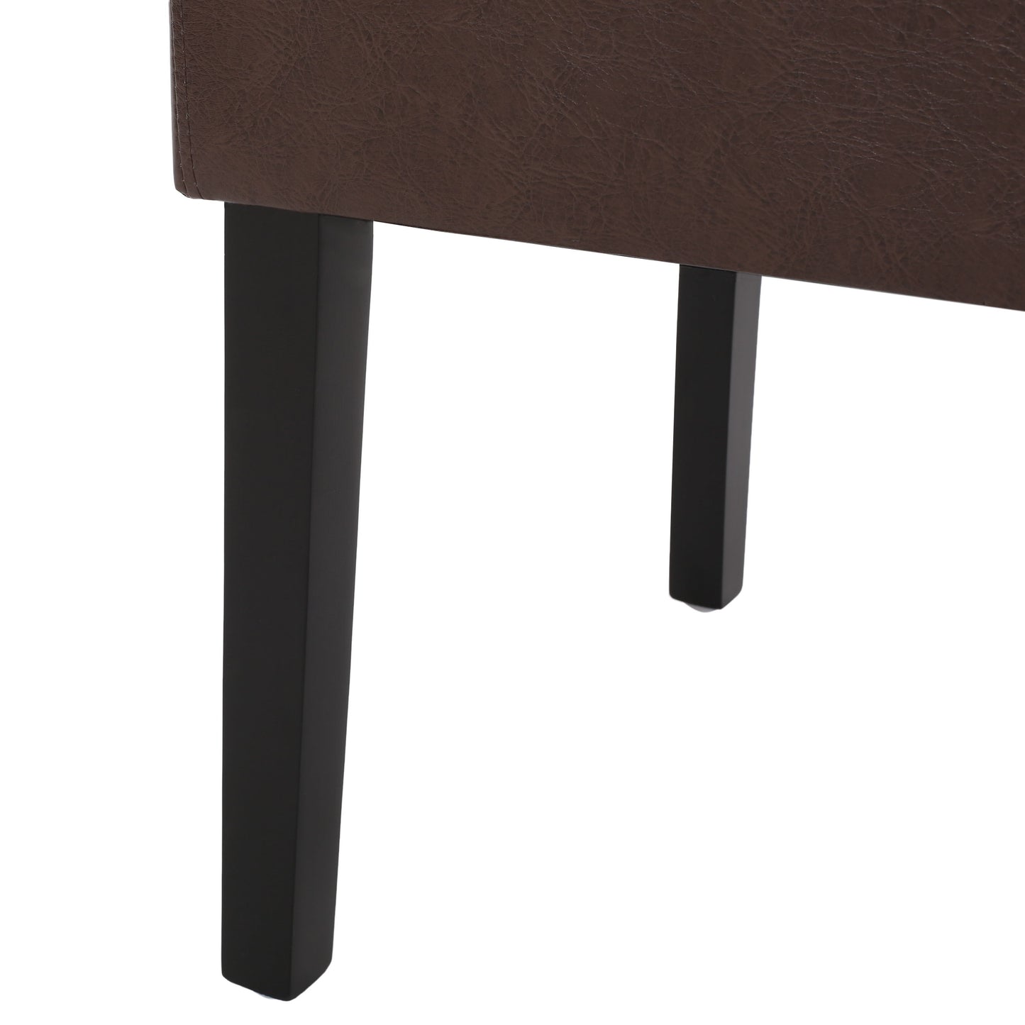 Contemporary Dining Chair (Set of 2) With Upholstery And Rubberwood Legs - Dark Brown