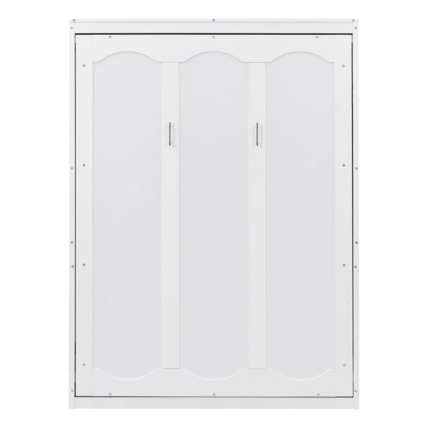 Full Size Murphy Classic Wall Bed With Shelves - White