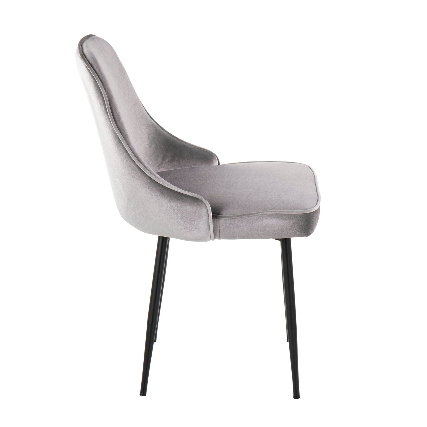 Marcel - Contemporary Dining Chair (Set of 2) - Black / Silver