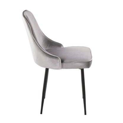 Marcel - Contemporary Dining Chair (Set of 2) - Black / Silver