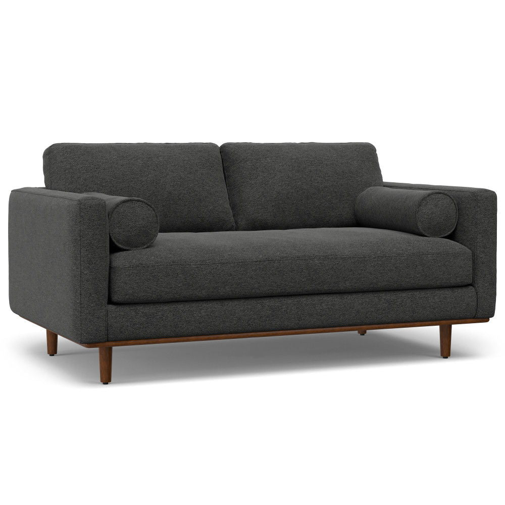 Morrison - Upholstered Sofa And Ottoman Set - Charcoal Gray