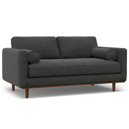 Morrison - Upholstered Sofa And Ottoman Set - Charcoal Gray