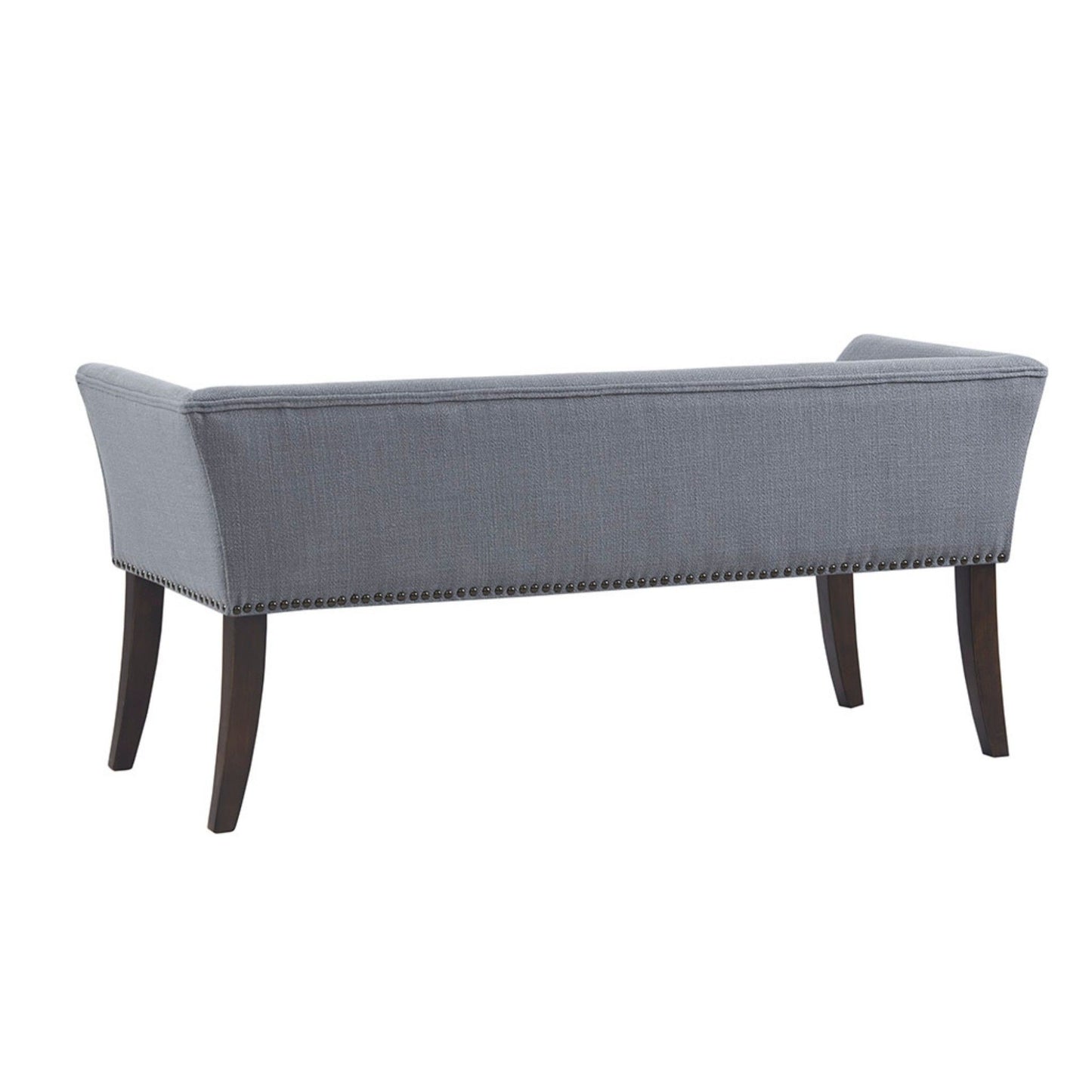 Accent Bench With Low Back And Flared Arms - Slate Blue