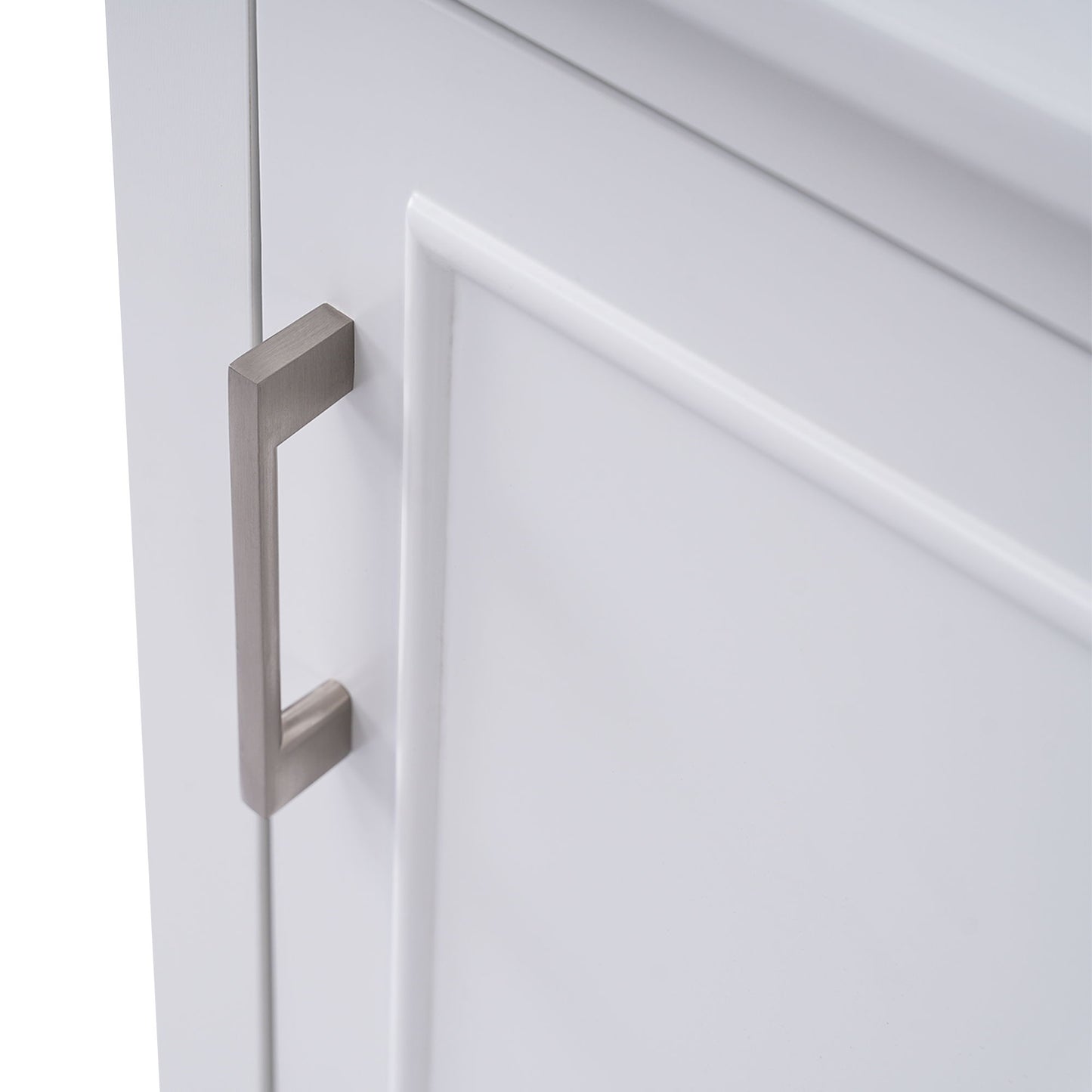 Modern Small Bathroom Vanity Cabinet With Ceramic Basin, Ample Storage, 1 Soft-Close Door - White