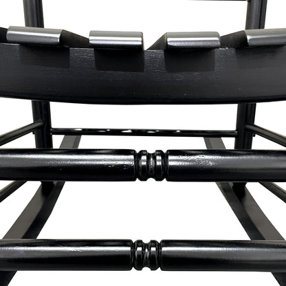 Balcony Porch Adult Rocking Wood Chair - Black